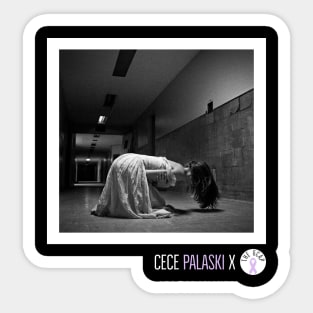 Cece Palaski - Hallway - B&W - Light Sticker